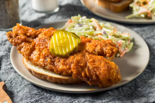 Photo of Homemade Nashville Hot Fish with Coleslaw