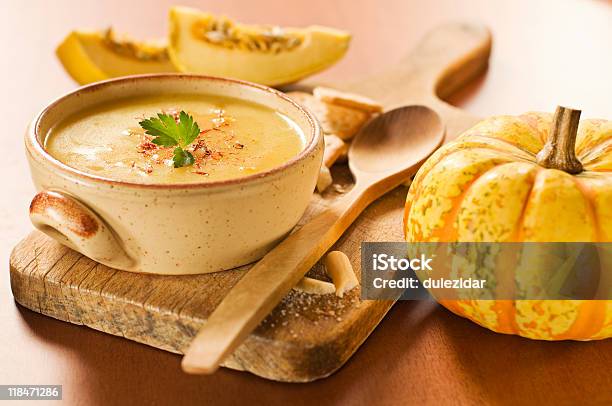 Pumpkin Soup Stock Photo - Download Image Now - Appetizer, Autumn, Bowl