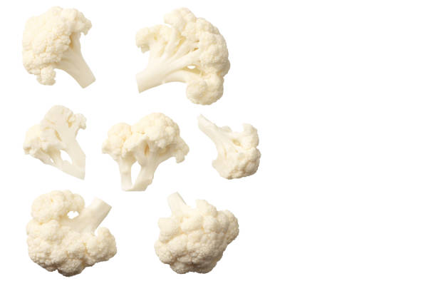 istock Cauliflower isolated on a white background. top view 1184713093