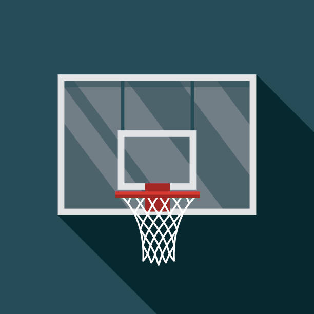 basketball-reifen-ikone - basketball hoop illustrations stock-grafiken, -clipart, -cartoons und -symbole