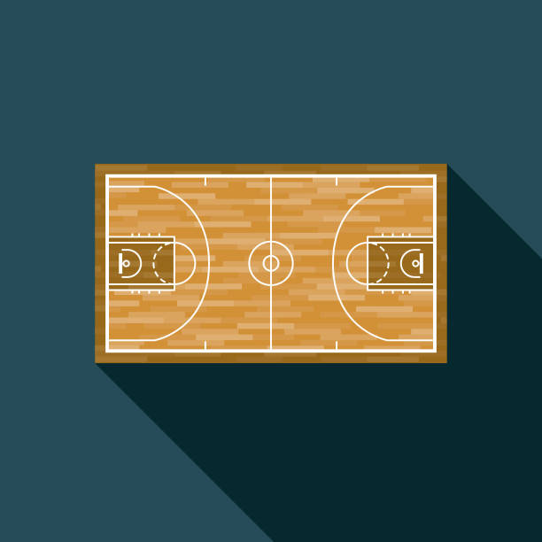 istock Indoor Basketball Court Icon 1184725785