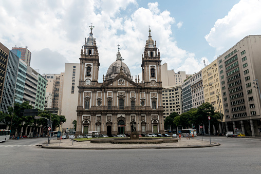 Rio de Janeiro, Brazil, October 26, 2019 Church of Our Lady of Candelaria in Rio de Janeiro