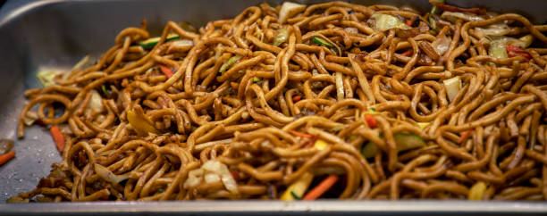 istock Fresh noodles at a market 1184728687
