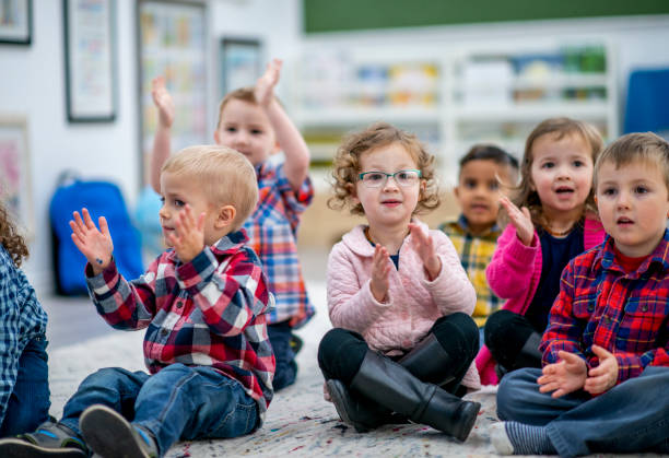 istock Multi-Ethnic Preschool Sing-Along Time stock photo 1184733814