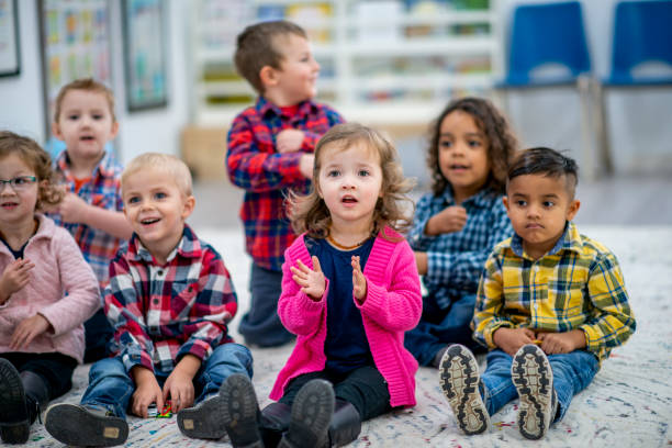 istock Multi-Ethnic Preschool Sing-Along Time stock photo 1184733895
