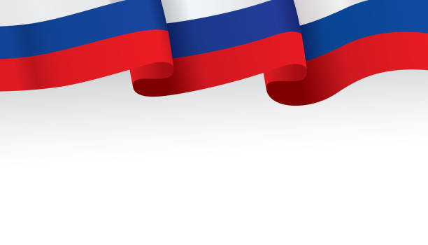 Russia flag Russia flag ribbon isolated on white background. Vector illustration russia flag stock illustrations