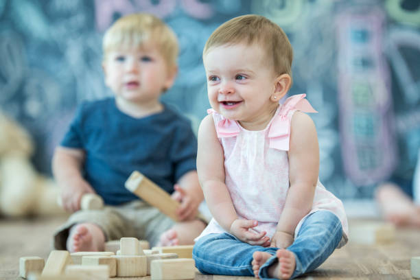 istock Babies Playing with Blocks stock photo 1184745460