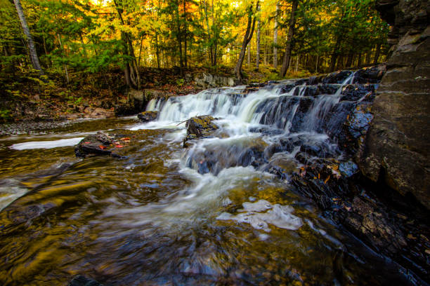 istock Michigan Upper Peninsula Baraga County Waterfall In Autumn 1184747650