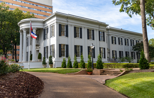 Jackson, MS / USA - October 24, 2019: Mississippi Governor's Mansion