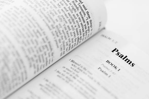 istock Psalms scripture in the holy bible closeup 1184753389