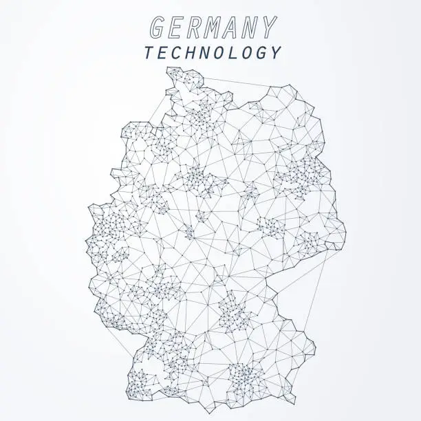 Vector illustration of Abstract of world network in Germany