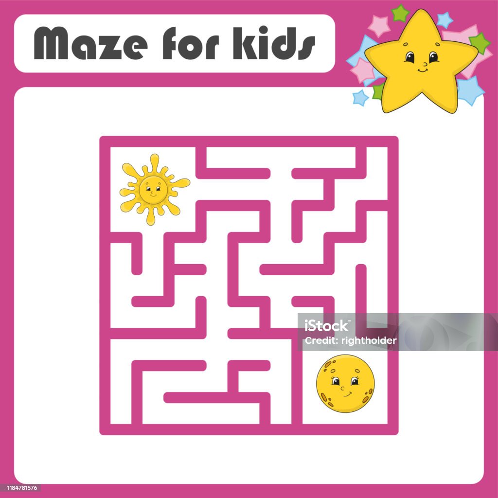 Funny Maze Game For Kids Puzzle For Children Cartoon Style Labyrinth  Conundrum Color Vector Illustration Find The Right Path The Development Of  Logical And Spatial Thinking Stock Illustration - Download Image Now -