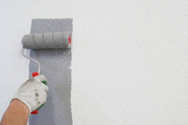 istock hand with paint roller in hand, painting a wall 1184782886