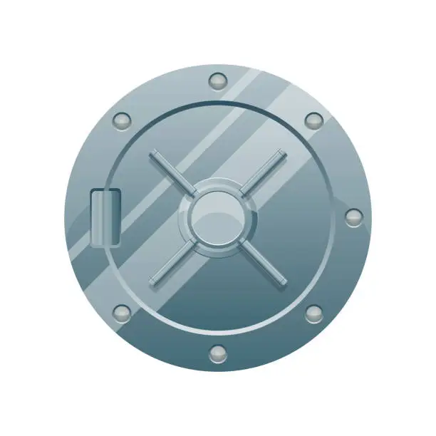 Vector illustration of Bank vault vector design illustration isolated on white background