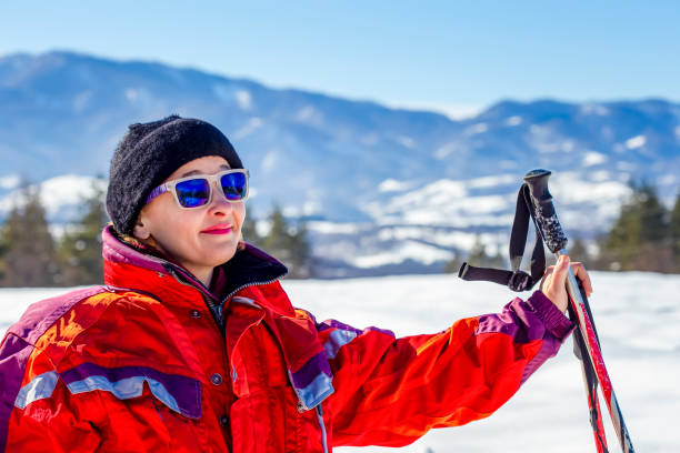 istock Portrait of young skier 1184786038