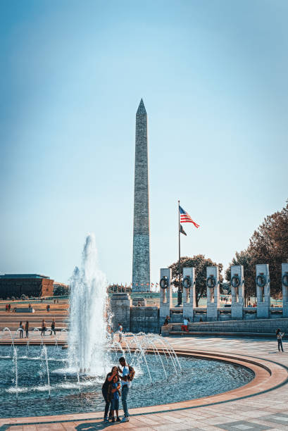 ワシントン、アメリカ、ワシントン記念碑はナショナルモールのオベリスクです。 - steeple spire national landmark famous place ストックフォトと画像