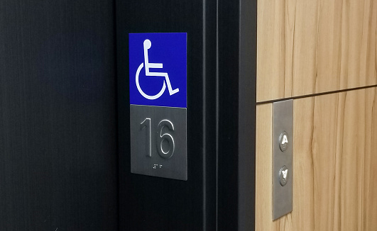 wheelchair lift sign