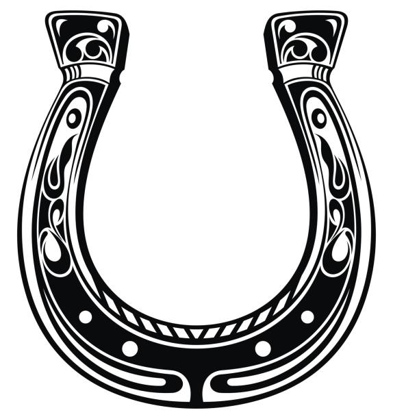 Mustang Mascot Horseshoe Horse Illustrations, Royalty-Free Vector ...