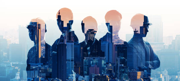 istock Group of businessperson and engineers. Human resources. 1184808343