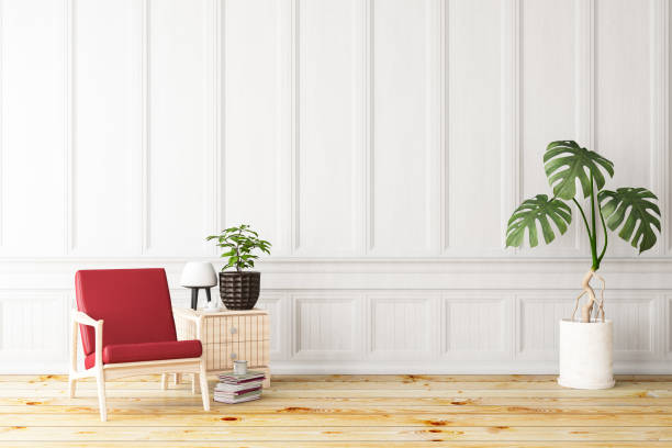 istock White Interior with Armchair 1184811750