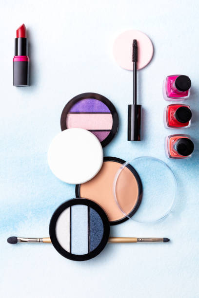 istock Cosmetics: Make Up Products Flat Lay Still Life 1184812338