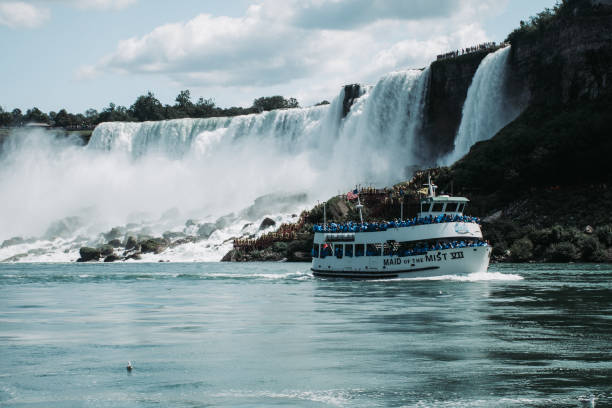 Niagara Falls with boat in foreground