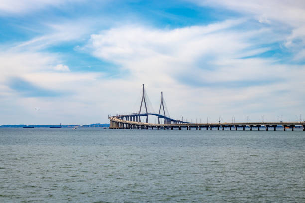 istock Incheon Great Bridge scenery. Beautiful sea bridge. 1184815220