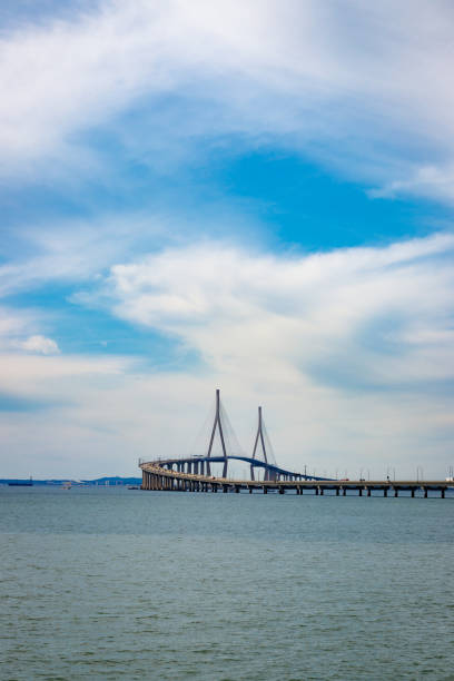 istock Incheon Great Bridge scenery. Beautiful sea bridge. 1184815236
