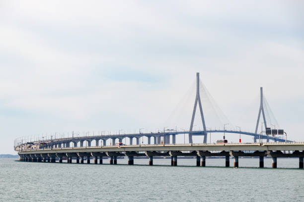 istock Incheon Great Bridge scenery. Beautiful sea bridge. 1184815305