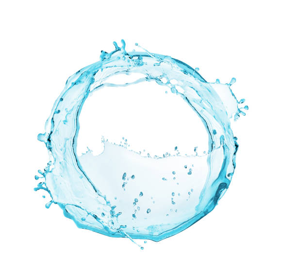 istock Beautifully swirling water in a circle on a white background 1184816466
