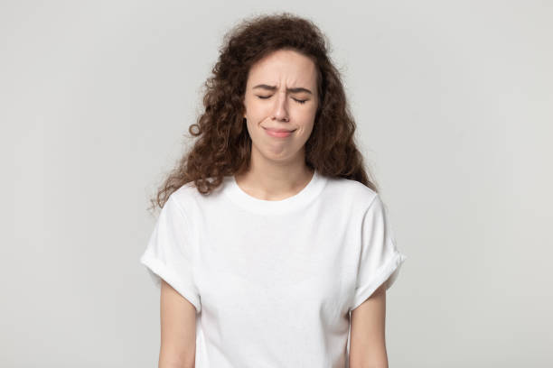 istock Desperate stressed young frustrated girl feeling depressed. 1184817649