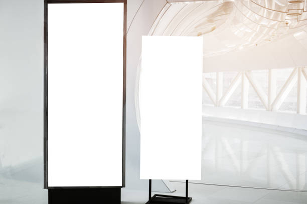 istock Mockup store blank showcase or poster blank menu frame advertising billboard at front department for show present promotion product. Background layout insert space for text information to customer 1184819579
