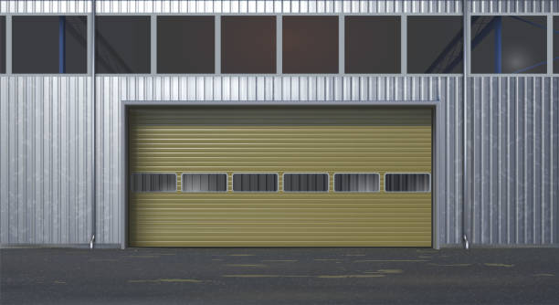 istock Garage or warehouse of metal. Vector illustration. 1184820963