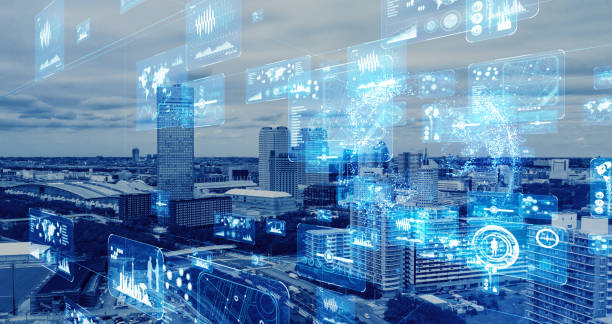 istock Smart city and communication network concept. 5G. 1184822028