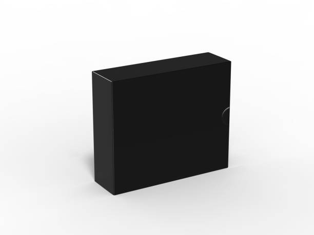 istock Blank flat box mock up template on isolated white background, ready for design presentation, 3d illustration 1184822044