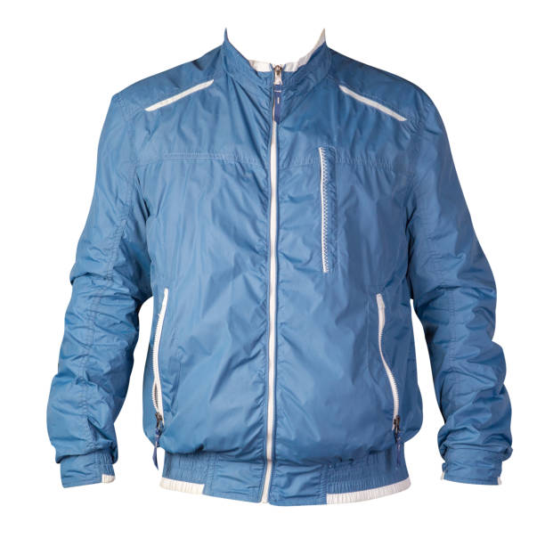 istock sports jacket isolated on a white background. Windbreaker jacket front view. 1184824647