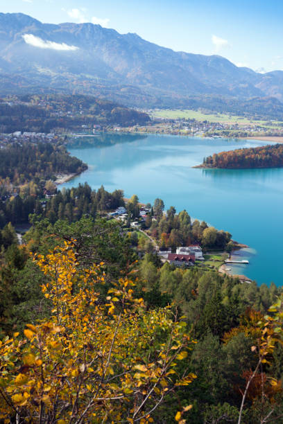 istock landscape with a beautiful mountain lake with reflection. autumn