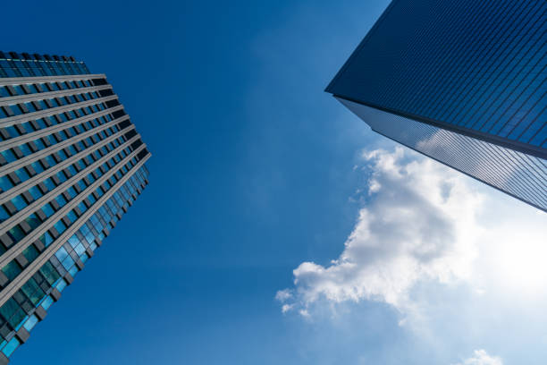 istock Low angle of modern architecture in Japan 1184826766