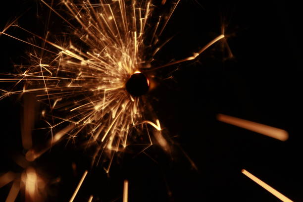 istock Christmas, New year abstract background with glittering sparkler. 1184830543