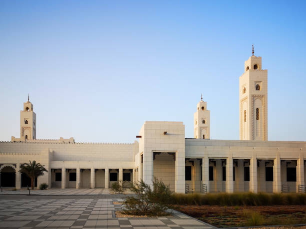 istock Beautiful modern mosque designed with a traditional Arabian ancient look 1184831015