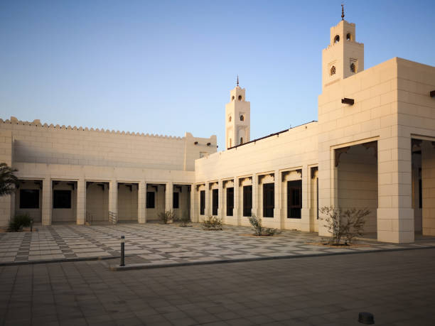 istock Beautiful modern mosque designed with a traditional Arabian ancient look 1184831020