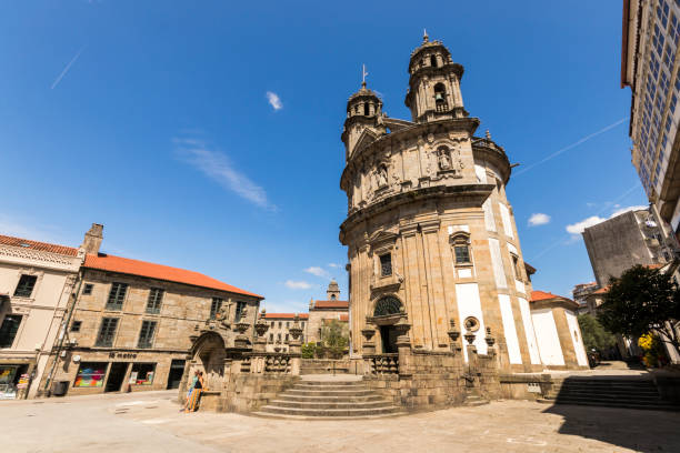 Pontevedra, Spain. The Iglesia de la Virgen Peregrina (Church of the Pilgrim Virgin Mary), a famous landmark in Galicia
