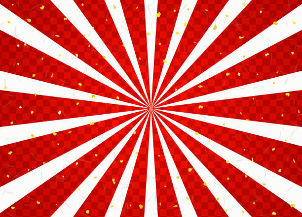 ilustrações de stock, clip art, desenhos animados e ícones de radial background checkered pattern (japanese paper texture) - vibrant color checked backgrounds multi colored