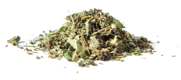 istock Pile of fireweed dry tea isolated on white background. 1184836835