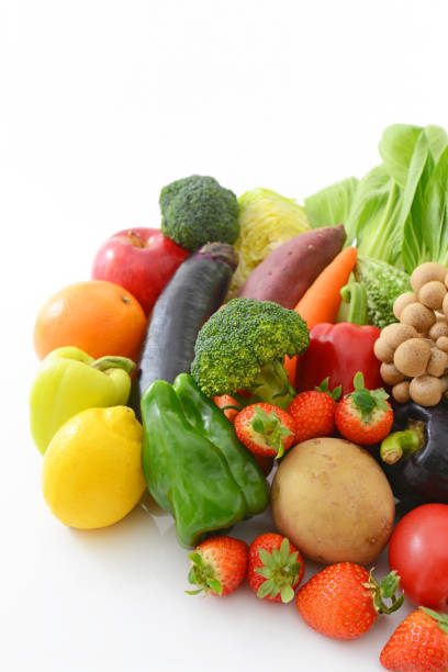 different fresh vegetables on the table in the kitchen