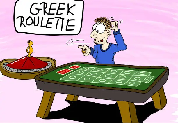 Vector illustration of Greek Roulette