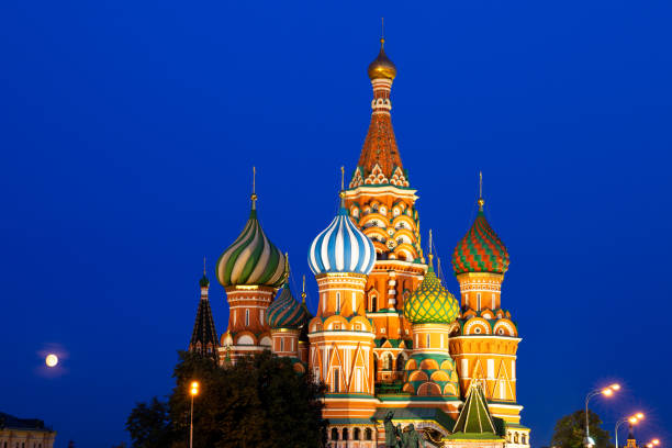 istock Saint Basil's Cathedral at night, Moscow, Russia 1184843694