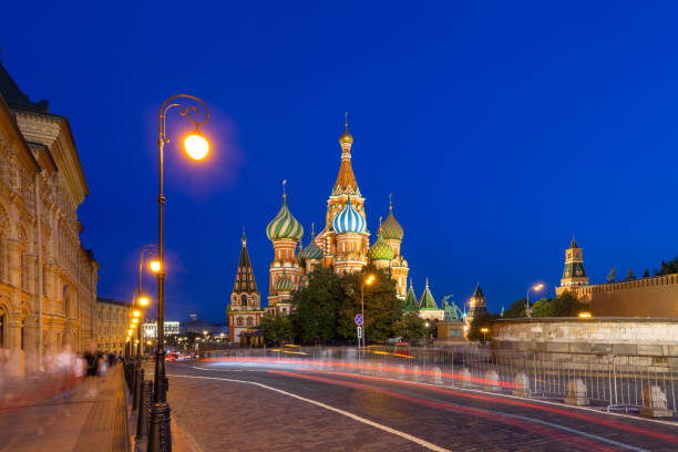 istock St. Basil's Cathedral at dusk, Moscow, Russia 1184843765
