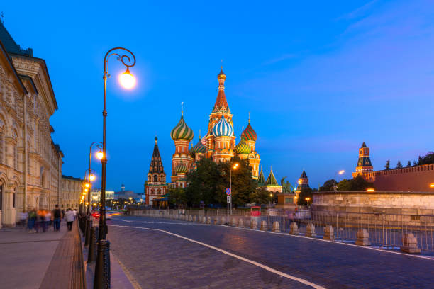 istock St. Basil's Cathedral at dusk, Moscow, Russia 1184843820