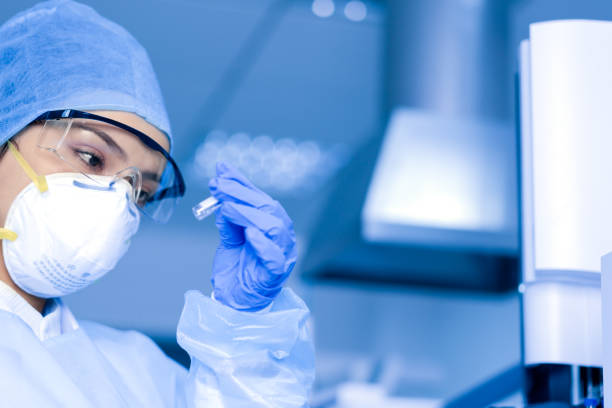 istock Female scientist analyzing sample in the laboratory 1184844488